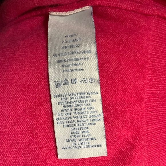 Boden Washable Cashmere Crop Cardigan 3/4 Sleeves Hot Pink Us Size 10, UK 14 - Picture 6 of 6